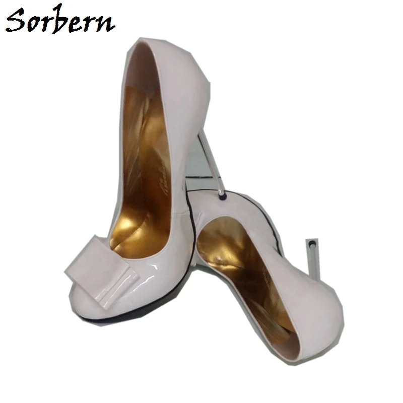 Sorbern/белые женские туфли-лодочки на высоком каблуке туфли шпильке цвет под заказ