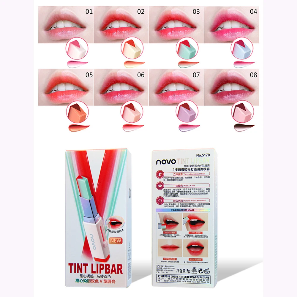 Увлажняющая губная помада Макияж Красота градиент цвет корейский стиль два