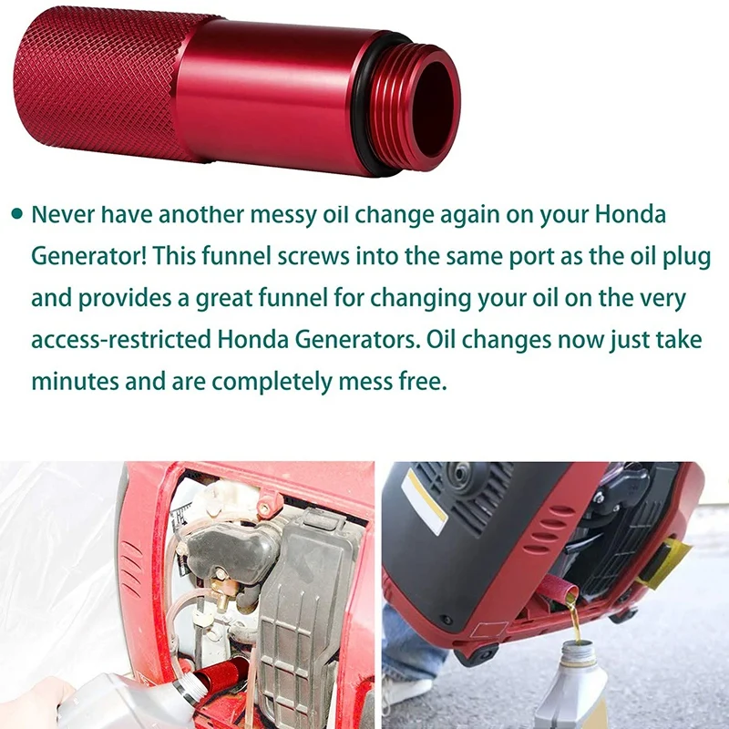 

Magnetic Dipstick Oil Dip Stick & Mess Free Oil Change Funnel & Extended Run Compatible for Honda EU2200I Generator
