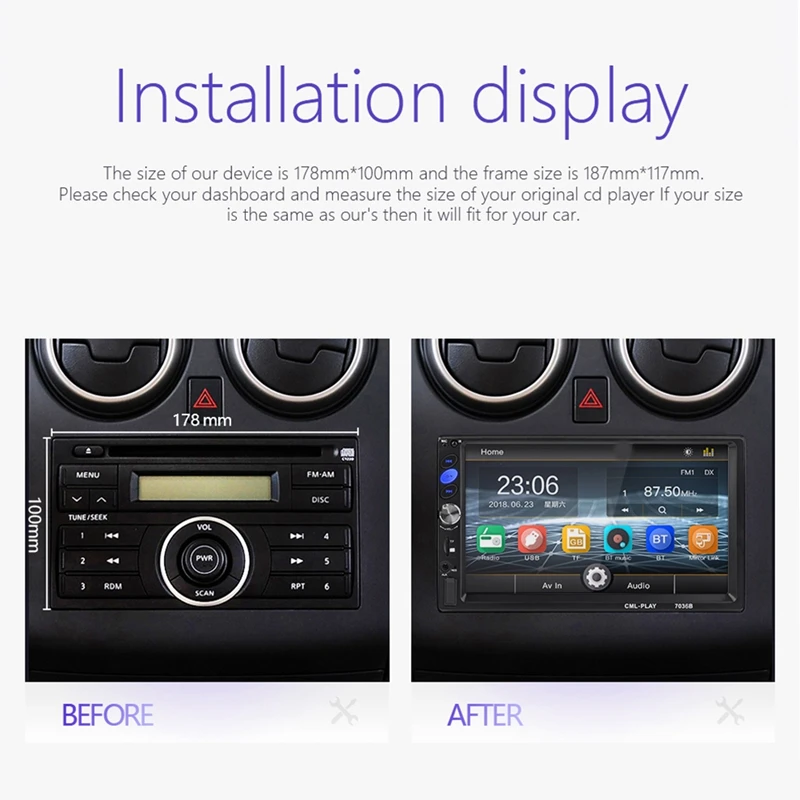 Автомагнитола 2DIN 7 дюймов с Bluetooth сабвуфером mp5-плеером | Автомобили и мотоциклы