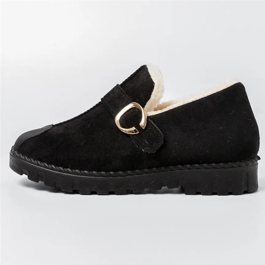 Женские утепленные ботинки Короткие хлопковые модная дамская обувь для снежной