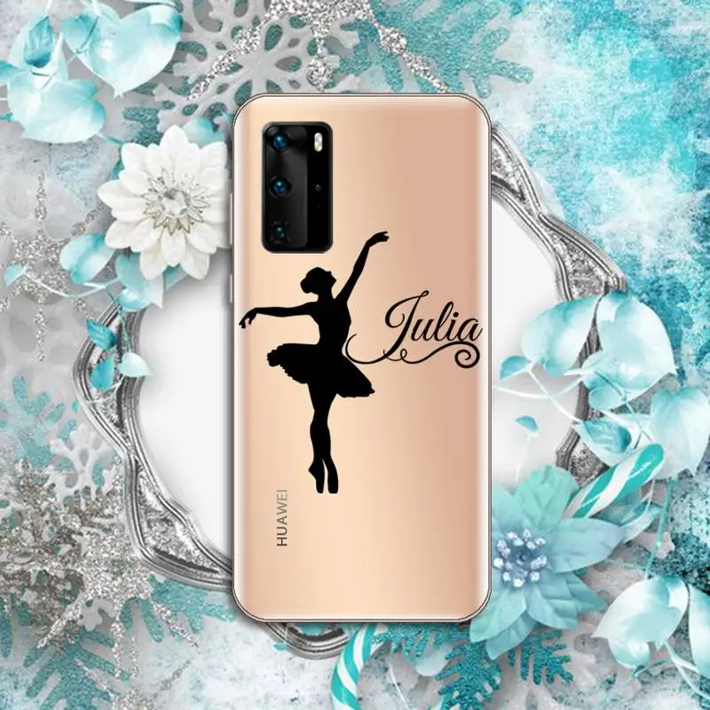 

Ballet girl simple pattern Phone Case Transparent for Huawei P honor 8 10i 20 30 40 smart 2019