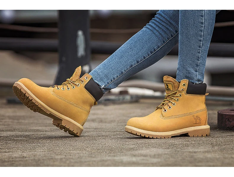 CAMEL Men Women Hiking Shoes Climbing Trekking Boots Outdoor Shoes Anti-slip Tactical Boots Waterproof Warm High-top Shoes