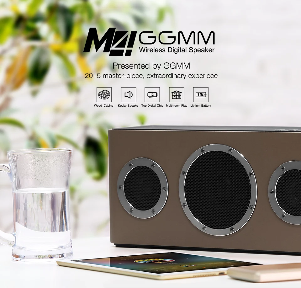 GGMM M4 Bluetooth динамик портативный динамик беспроводной WiFi динамик аудио HiFi стерео звук с басами для iOS Android Windows