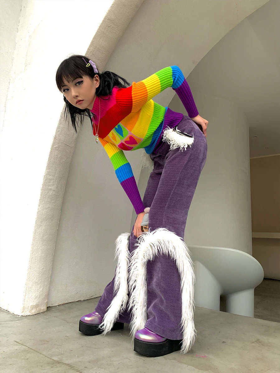 

Винтажные широкие брюки Y2K, шерстяные, вельветовые, расклешенные