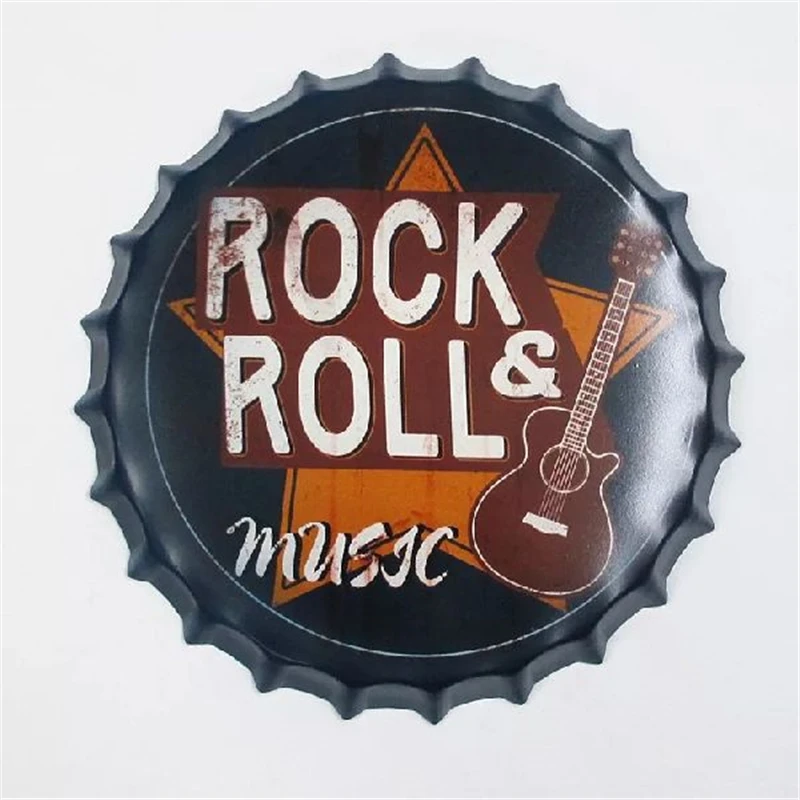 Wi Fi рок ролл вино металлические дощечки пивная бутылка крышка шаблон подвесной