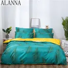 Комплект постельное бельё Alanna X-1006, комплект из 4-7 предметов, с принтом в виде звезд, дерева, цветов постельного белья