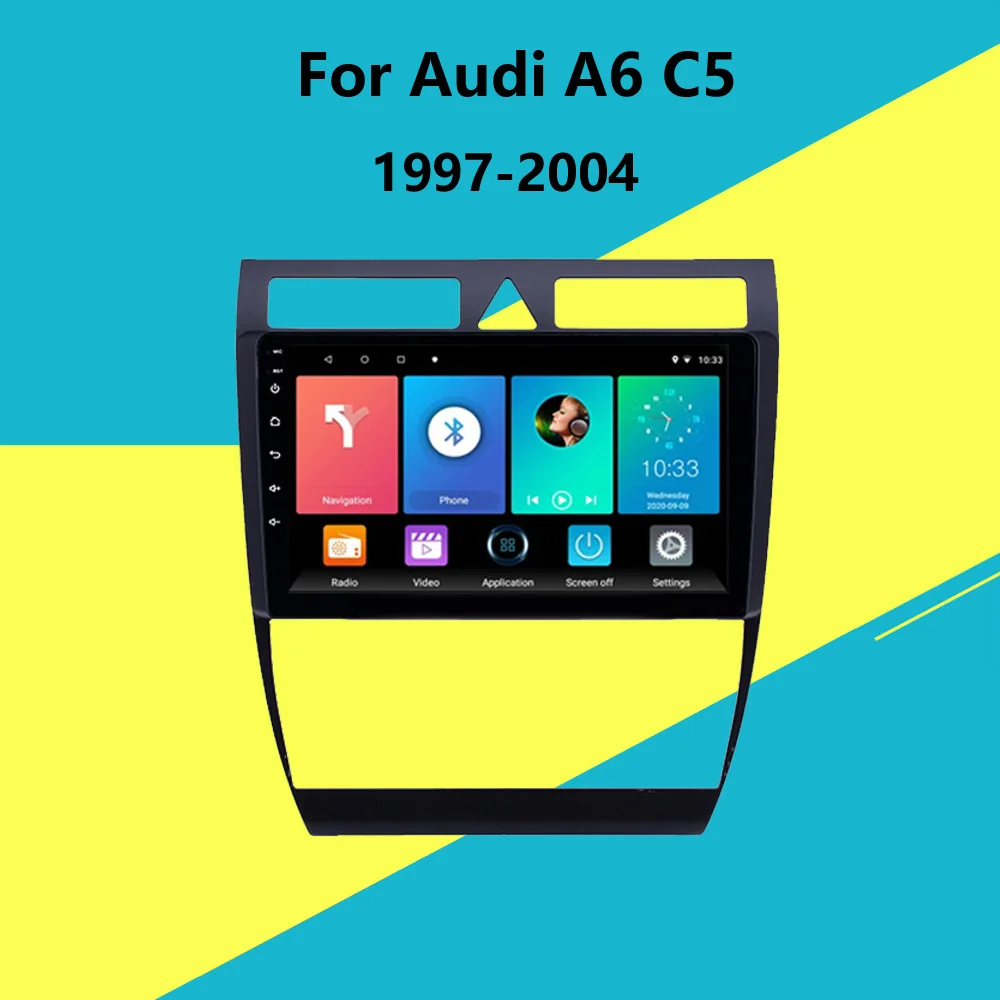 2 Din 9 &quotAndroid Авторадио автомобильный мультимедийный видео плеер GPS WIFI FM для Audi A6 C5