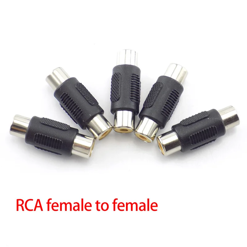 2/10X Двойной RCA мужчин и женщин муфта Аудио разъем адаптер штекер видео AV кабель для камеры видеонаблюдения
