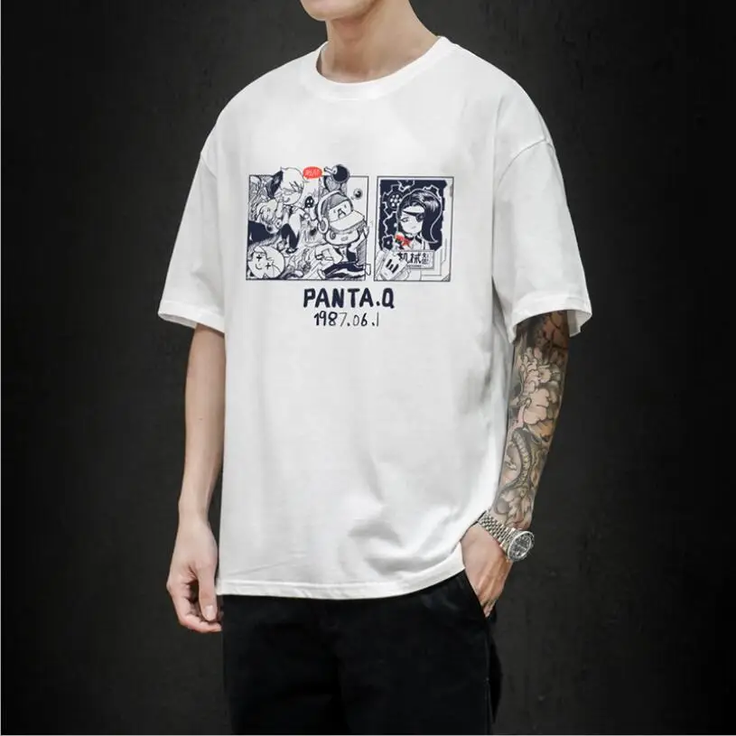 

Men's T Shirt 2023 Summer Fashion Personality Graffiti Print O Neck Short Sleeve T Shirt Mens Casual Hip Hop Oversized Top
