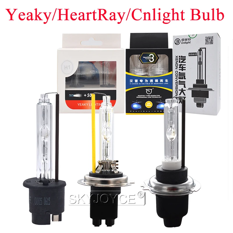 SKYJOYCE 1 пара 12 В 35 Вт лампы головного света Yeaky HeartRay Cnlight Xenon H1 H7 H11 9005 9006 D2H 5000K 4300K 4500K