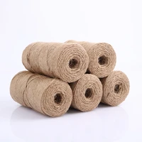 100m 1mm 2mm 3mm natural burlap hessian jute twine cord hemp rope string gift packing strings christmas event party supplies
