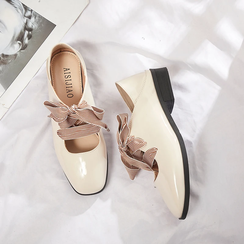 Flats British Style Oxford Shoes Women Spring Soft Leather Bowknot Flat Heel Casual Pointed Toe Lazy Womens U19-88 | Обувь