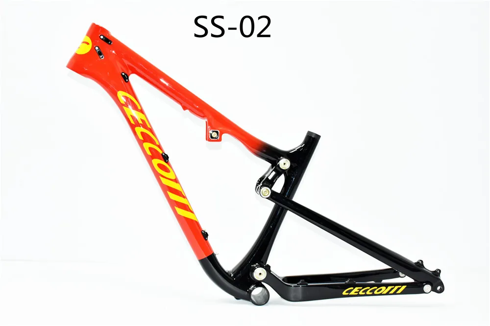 

2021 CECCOTTI carbon fiber Disc Brake suspension mountain bicycle frame BB92 carbon bike frame 27.5er free shipping on sale