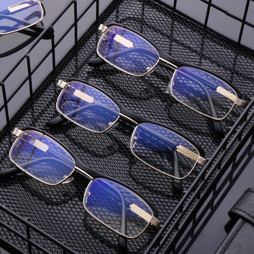 Металлические Компьютерные очки для чтения с защитой от синего света и УФ лучей