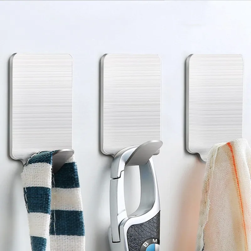 

8 шт самоклеющаяся домашний Кухня Стены Двери Нержавеющая сталь Держатель крючок вешалка для хранения Организатор Настенный Держатель крю...