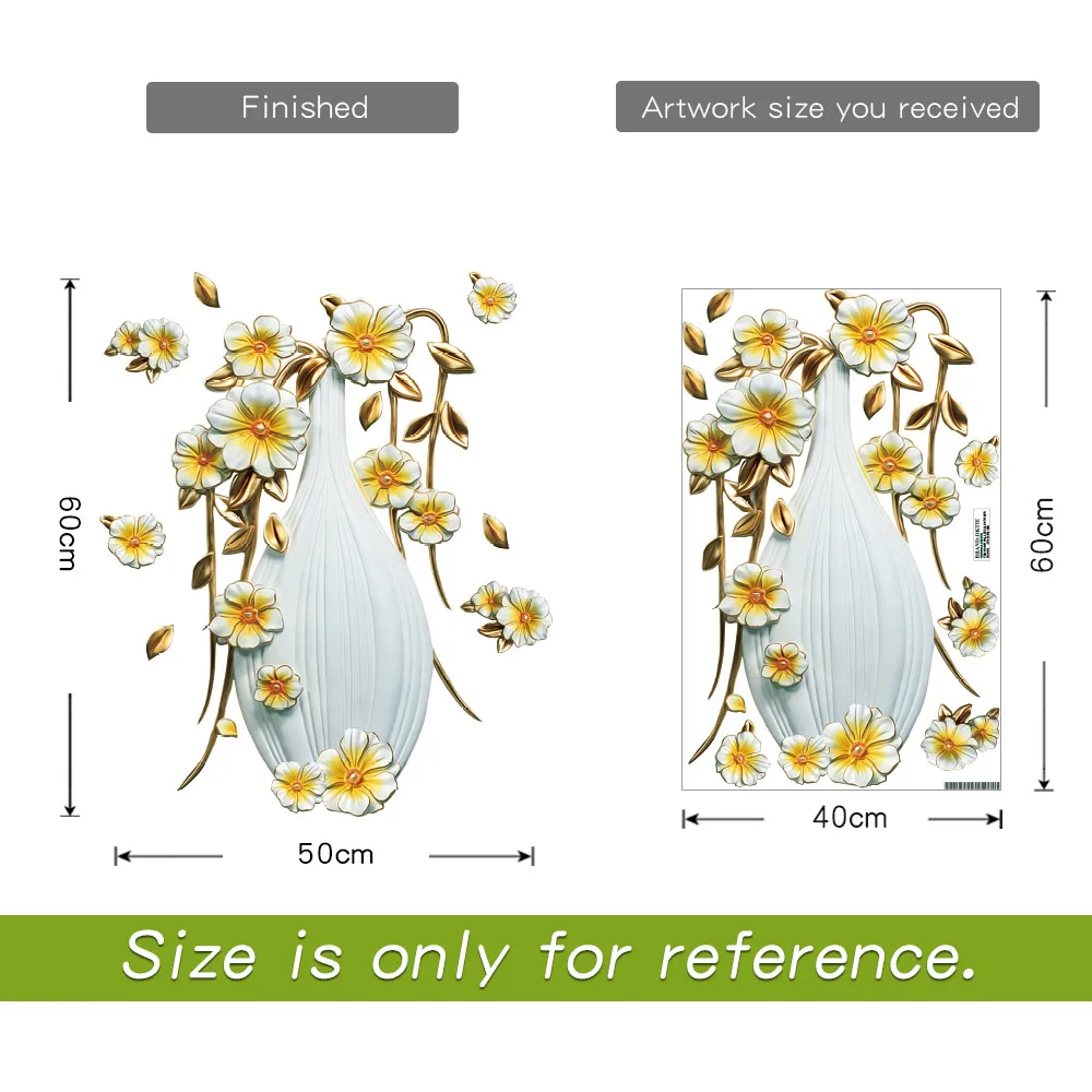 DICOR искусственная стерео 3D Наклейка на стену Цветок для гостиной цветок