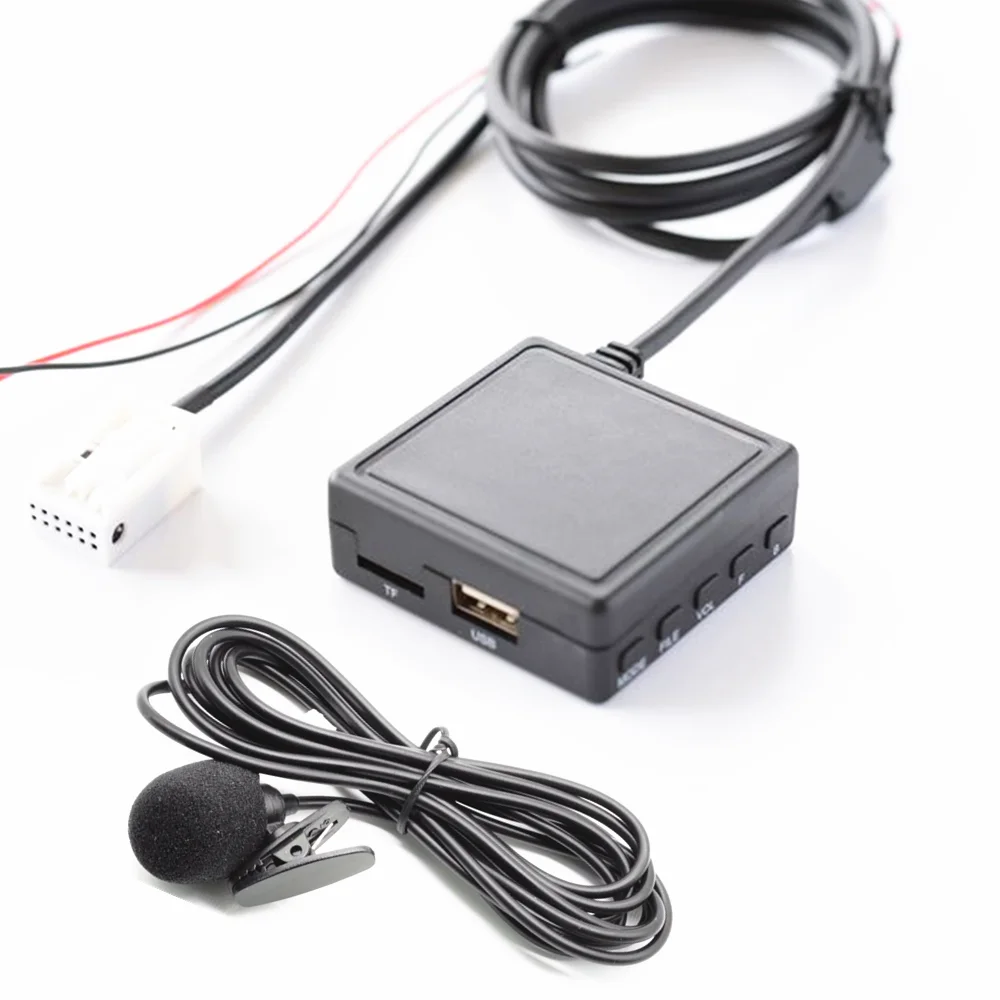 Автомобильный Bluetooth 5 0 беспроводной HIFI Aux адаптер микрофона TF USB флэш накопитель