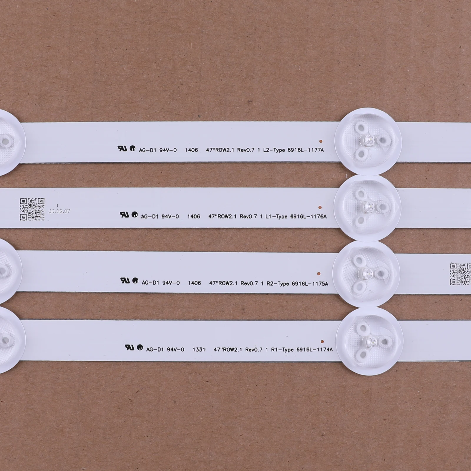 (New original) Kit 12 PCS LED backlight strip for LG 47LN 47LA620S 47LN5400 6916L-1174A 6916L-1175A 6916L-1176A 6916L-1177A | Освещение