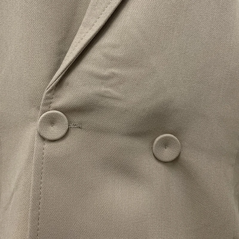 Костюм Женский Повседневный однотонный DISWEET блейзер с английским воротником и