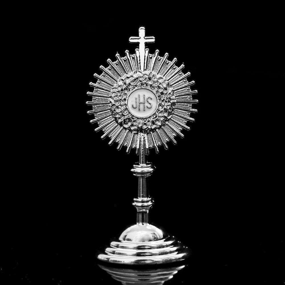 Религиозная мини статуя JHS для первого причастия подарок подвеска Иисус золотой