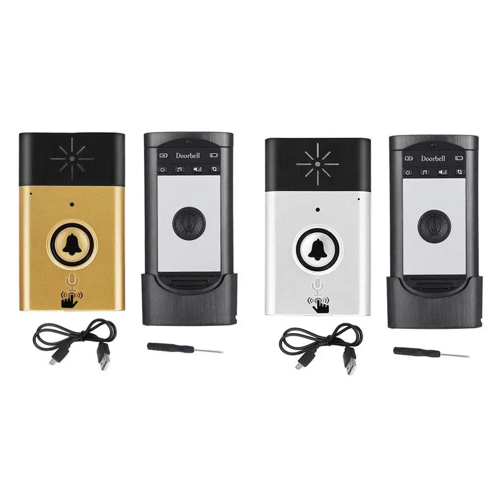 Беспроводной голосовой домофон дверной звонок с наружной кнопкой блока