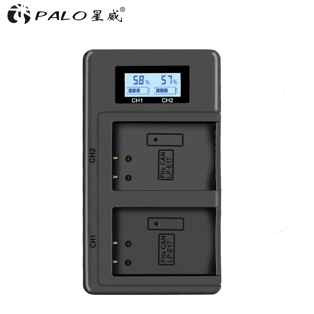 Palo LP-E17 LPE17 USB LCD Dual Charger Battery Charger For Canon EOS M3 750D 760D T6i T6s 8000D Kiss X8i Camera