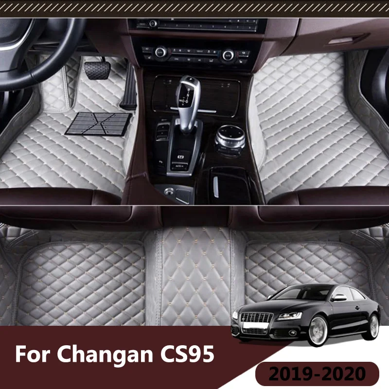 Коврики для салона автомобиля Changan CS95 CS 95 2019 2020 (7 мест) черные красные | Автомобили