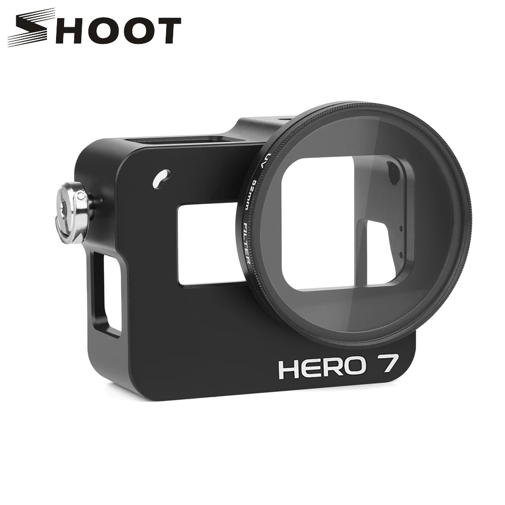 Защитный чехол для GoPro Hero 7 6 5 черный корпус из алюминиевого сплава с ЧПУ для Go Pro Hero 7 6 5 Черные Аксессуары