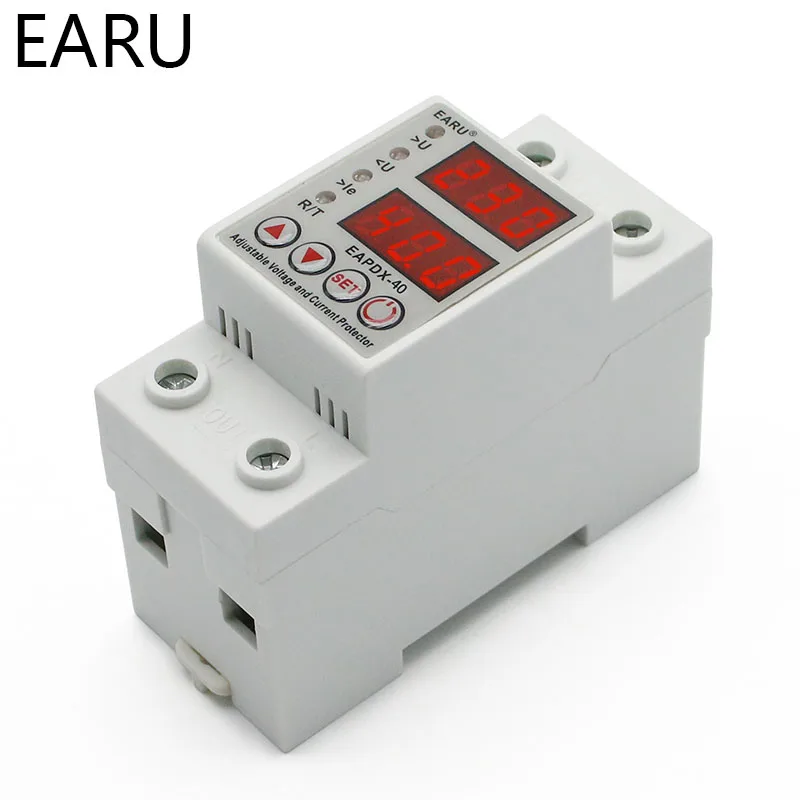 40A 230V регулируемое перенапряжение и под напряжением защитное устройство
