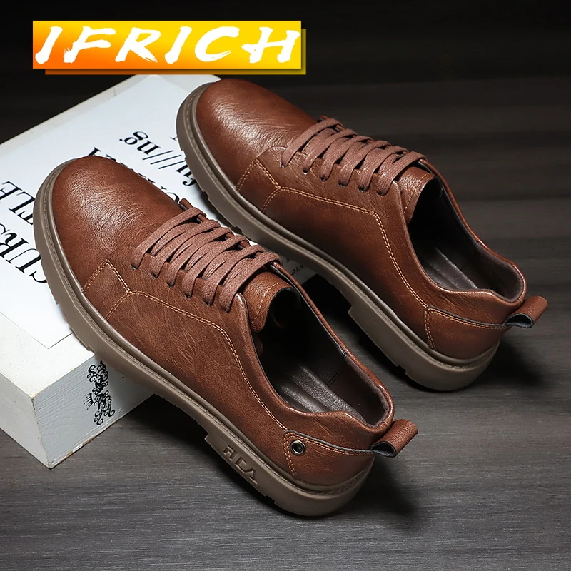 

Best Selling Leather Shoes For Men Top Quality Casual Shoes Mens Comfortable Working Shoes Mens Hard-Wearing Casual Sneakers Man