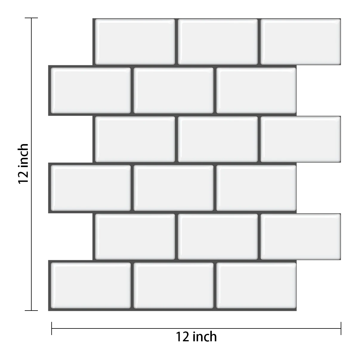 

3D Effect Subway Self-adhesive Wall Stickers Home Decorations Bathroom Waterproof And Antifouling Backsplash