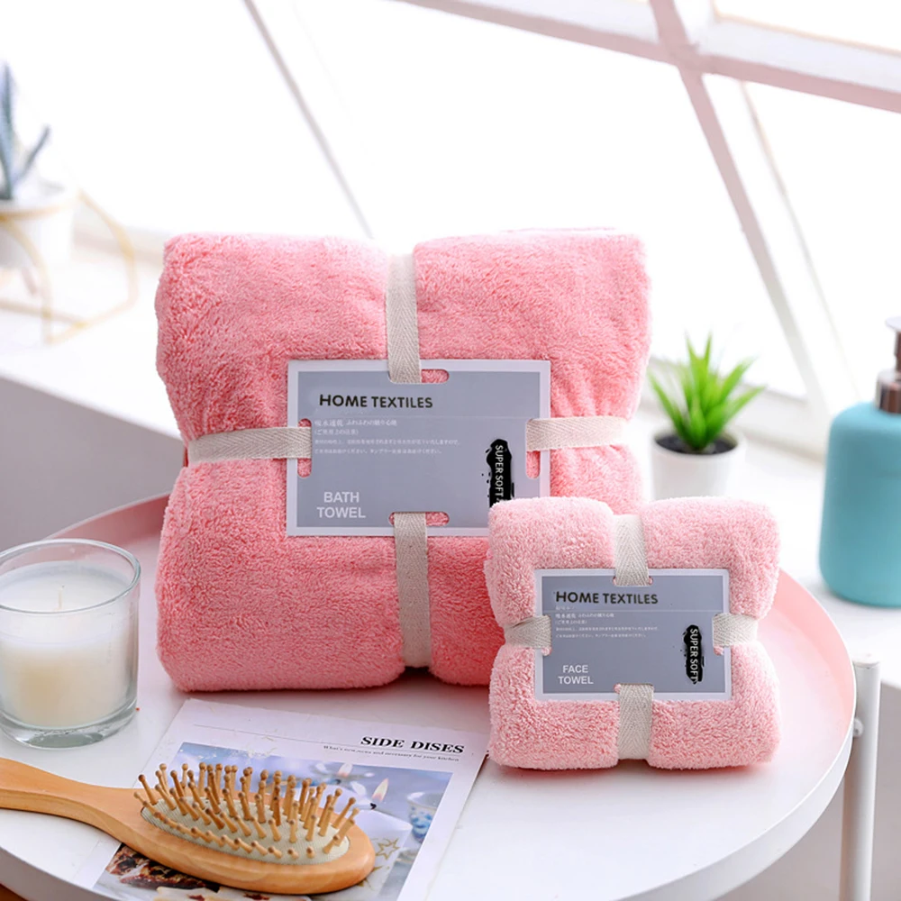 

Face Towel Bath Towel Bathroom Home Multicolor Microfiber Solid Quickly Dry Hair Towel Super Water Absorbent Soft Skin-friendly