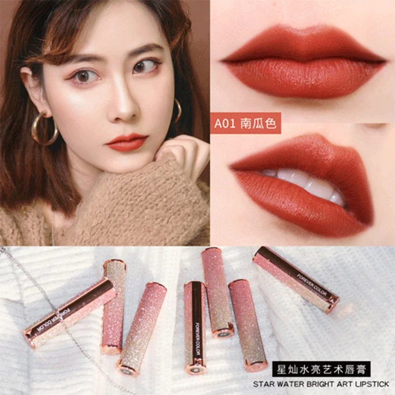 Матовая губная помада Angel's lipstick резная Русалочка женская водонепроницаемая