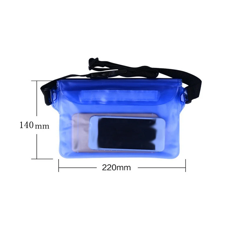 

3 Layers Waterproof Sealing Drift Diving Swimming Waist Bag Skiing Snowboard Underwater Dry Shoulder Bag For Phone