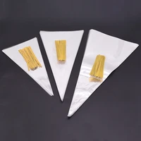 50pcs cone shape candy bags transparent carrots bag birthday party treats popcorn bags christmas festival gift package supplies