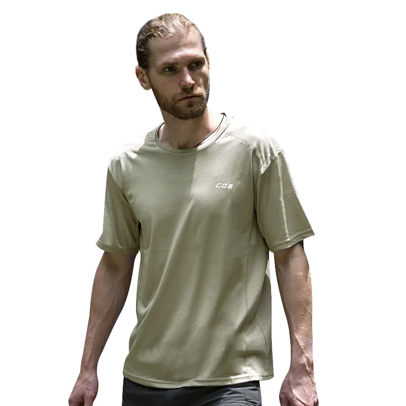 

Outdoor sports quick-drying T-shirt men's short sleeve round collar absorb sweat climbing running air drying fast drying speed