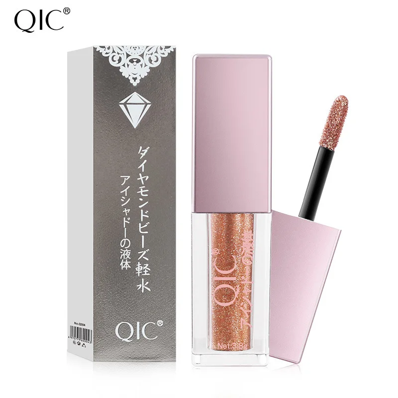 

QIC liquid eye shadow waterproof, bu Ling Ling Ling bright diamond eye shadow, tear eye makeup, shiny cross border beauty makeup