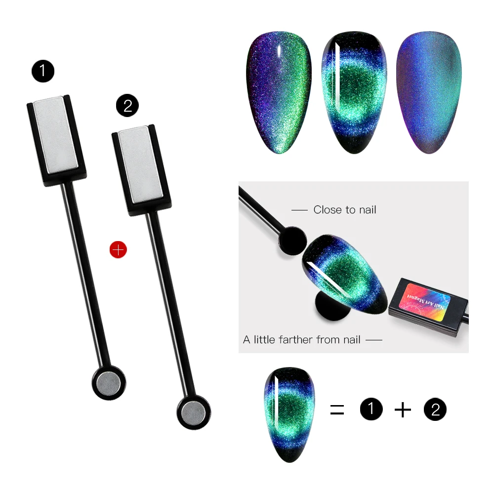 

8ml 9D Magnetic Cat Eye Nail Gel Polish Set Kits With Magnetic Stick Starry Sky Star Magnet Cat Eye Nails Art Soak Off UV Gel