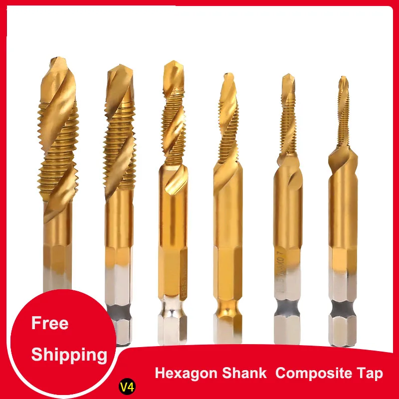Метчик HSS шестигранный хвостовик композитный метрический сверло центральный
