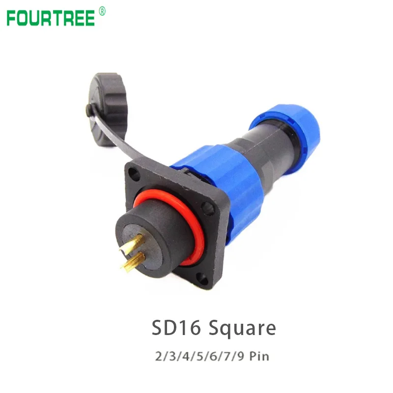 Водонепроницаемый разъем IP68 SD16 Панельное крепление проволочный кабельный зажим