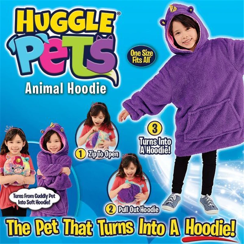 Толстовка Huggle Pets с капюшоном и динозавром теплая зимняя толстовка флисовый