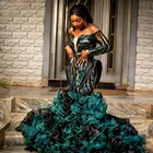 Блестящее Африканское женское вечернее платье с оборками, женское официальное платье, сексуальное женское платье для вечеринки