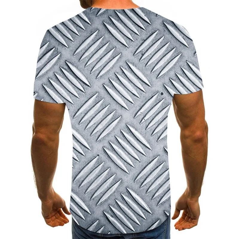 

2020 New 3d T-Shirt Short-Sleeve Metal Pattern Summer Men/women Tops Boyfriend Gift