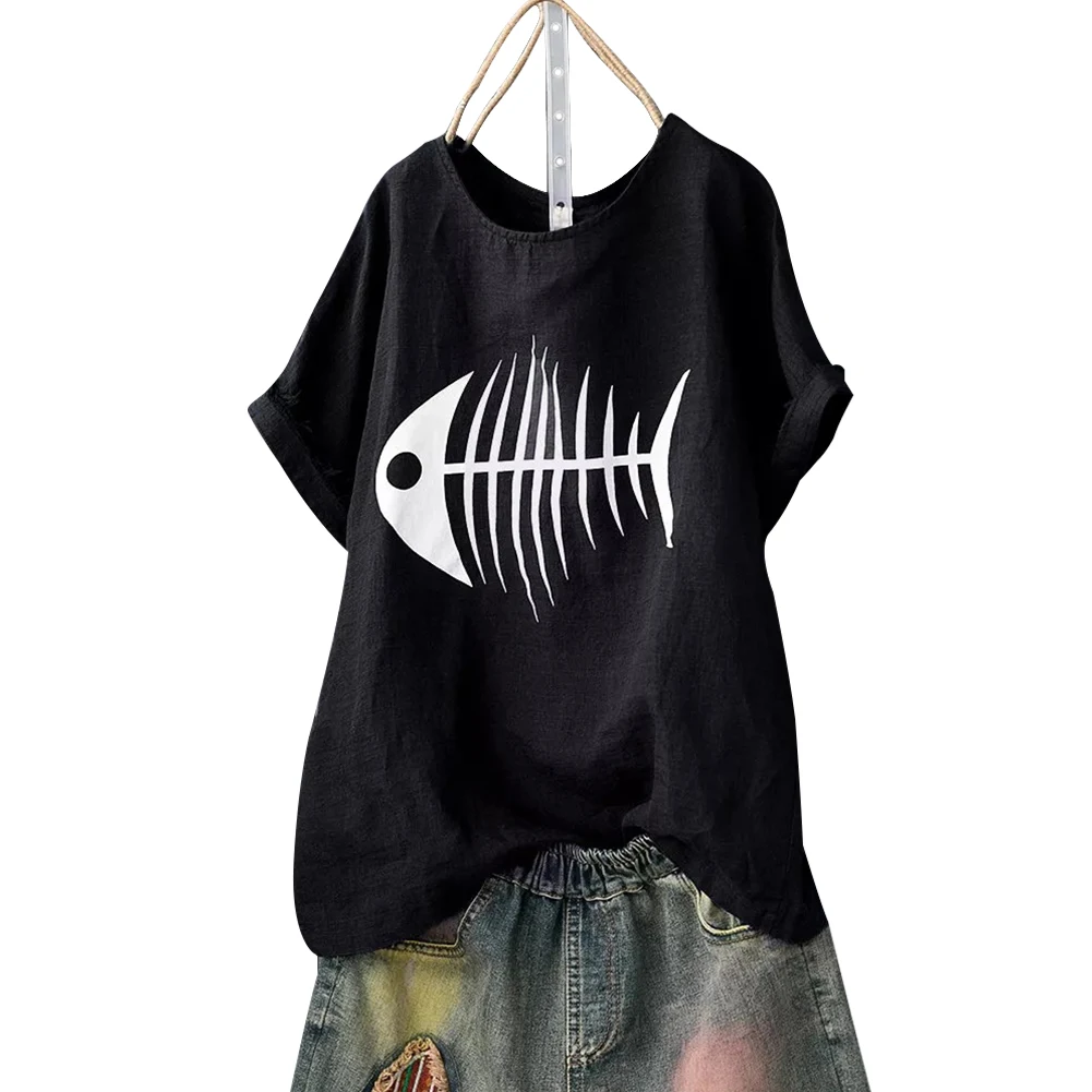 Женская футболка для путешествий топ размера плюс Повседневный пуловер с