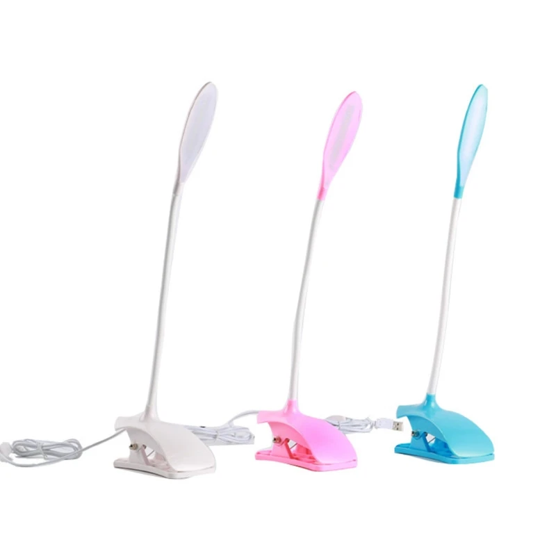 Зажим настольная лампа 360 ° гибкий s образный дизайн кровать светильник премиум