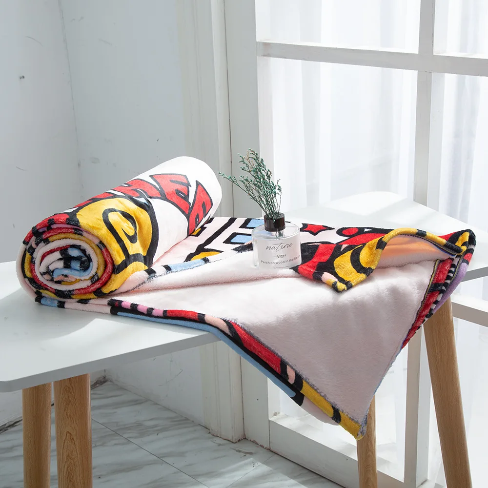 

2021 summer blanket bedding anime blanket cartoon blanket home quilt sofa nap ariana grande 1650 super