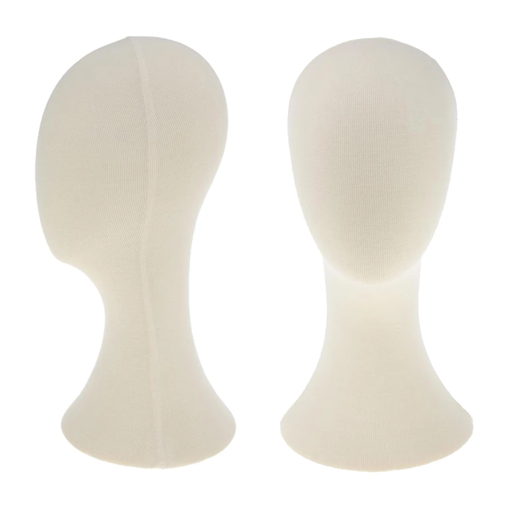 

2pcs 21Inch Canvas Block Wigs Making Mannequin Head Hat Caps Mask Display Model