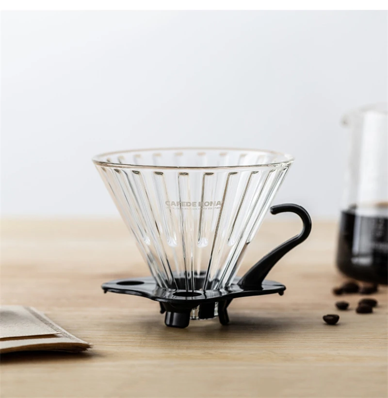 

1-4 Ceramic Coffee Cup Espresso Coffee Cup Filter Cups Hand-made coffee thickened glass household drip-type drip filter