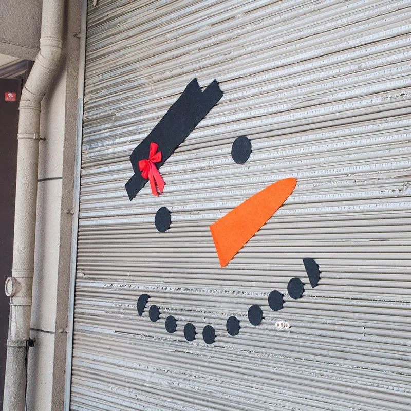 

Festive Holiday DIY Christmas Snowman Expression Decoration wall decoration pendant16 Piece Set